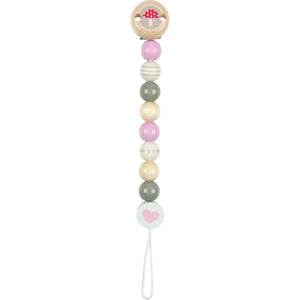 Schnullerkette rosa,grau (Neuware)