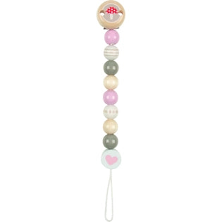 Schnullerkette rosa,grau (Neuware)