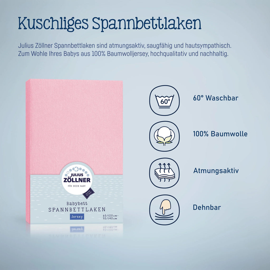 Spannbetttuch Rosa