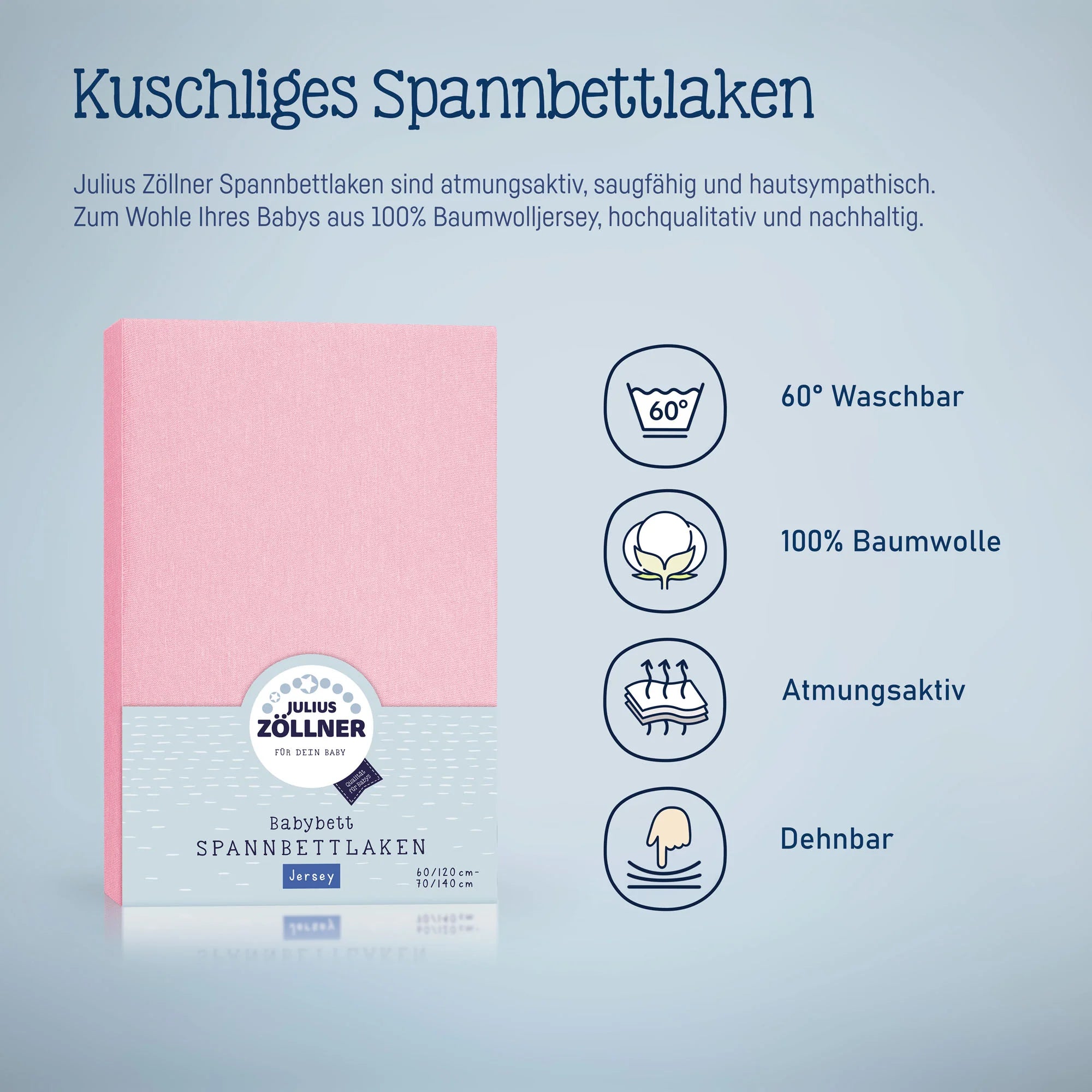 Spannbetttuch Rosa