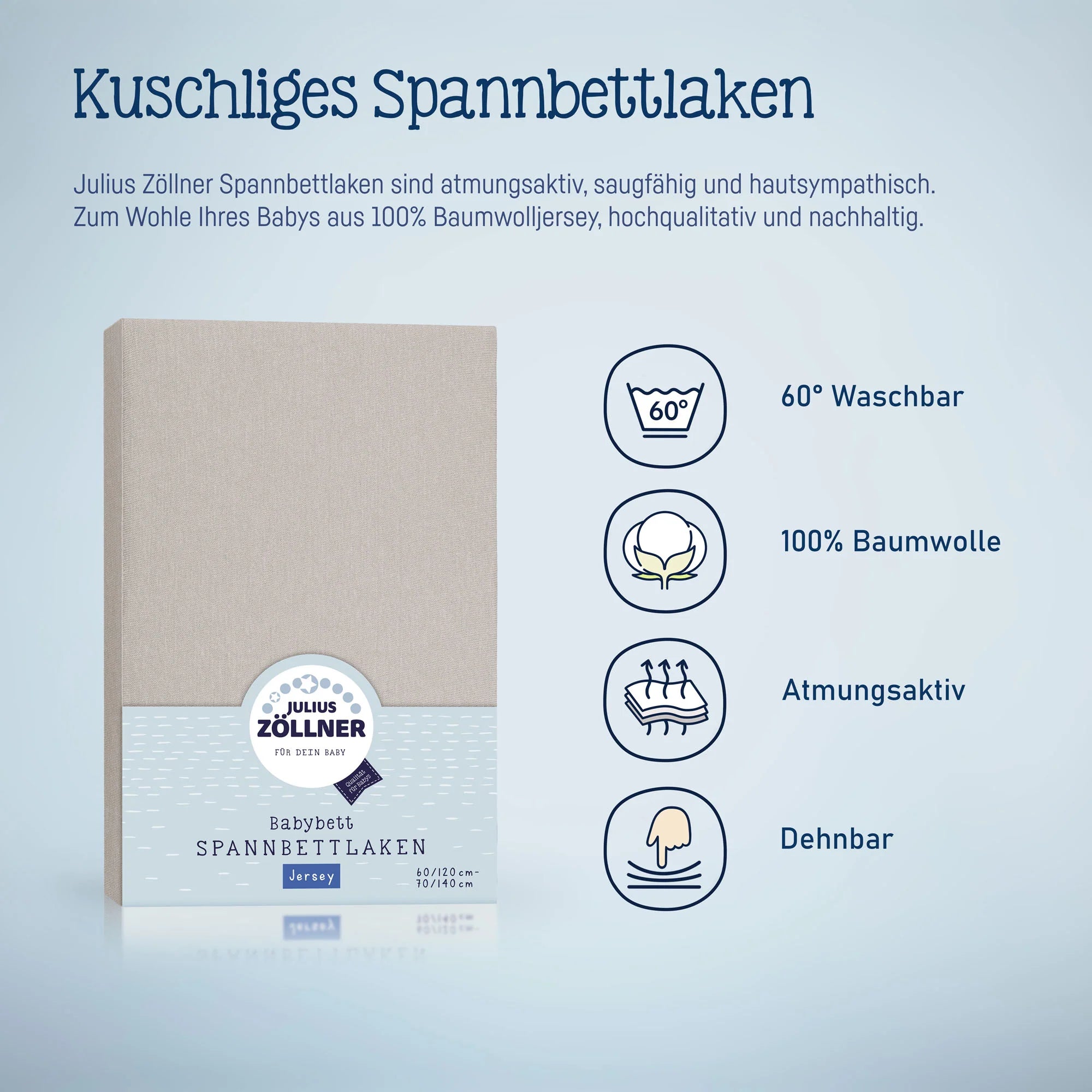 Spannbetttuch taupe  reserviert für Geburtsliste #387846