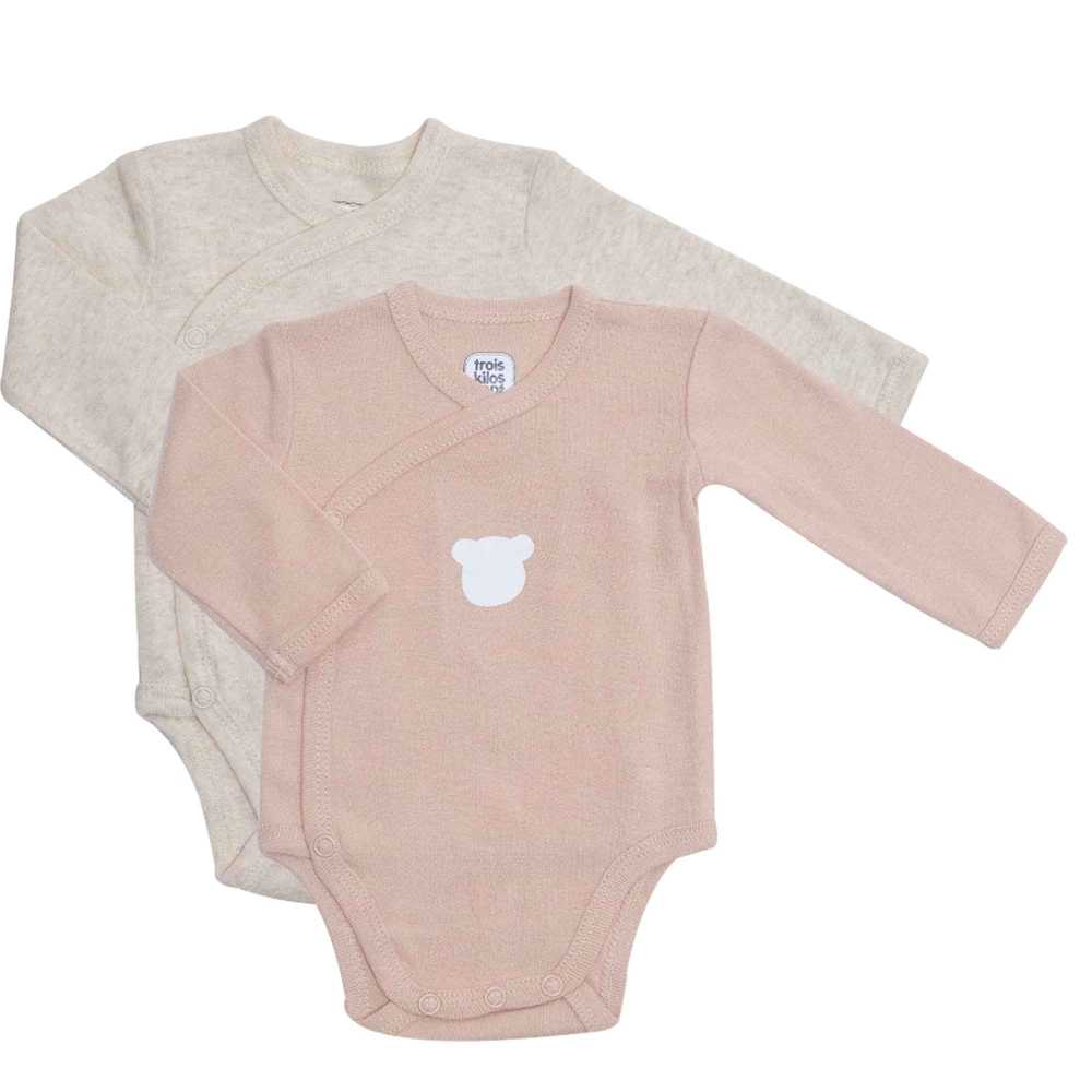 2 Wickelbodys: beige,braun