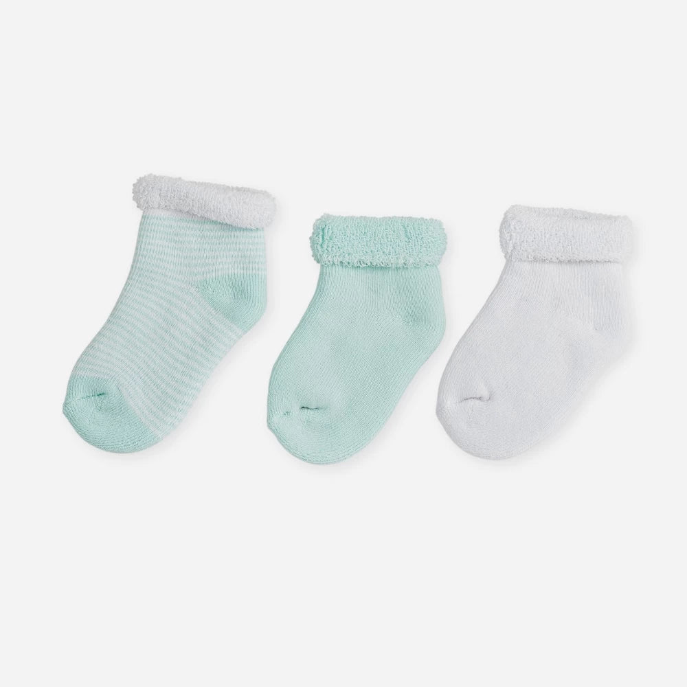 Socken 0-6 Monate mint,weiß reserviert für Geburtsliste #403684