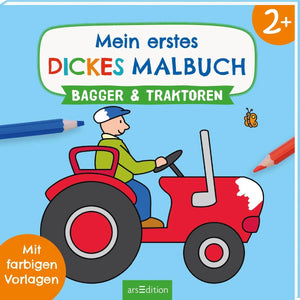 Mein erstes dickes Malbuch Bagger & Traktor (Neuware)