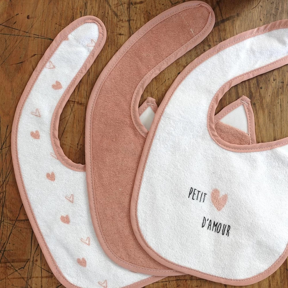 Lätzchen 6 Stück: rosa,weiß