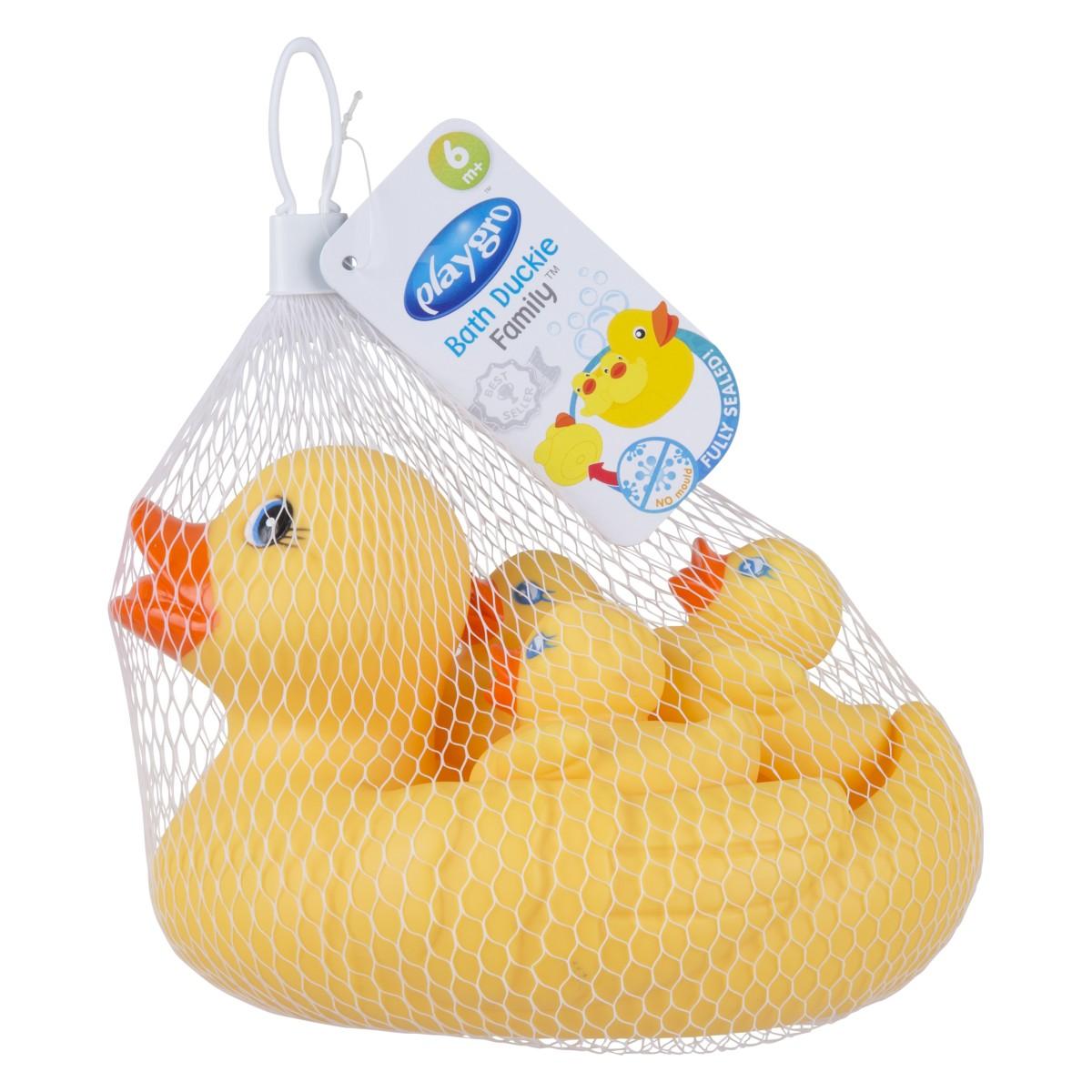 Badeente mit 3 kleine Enten