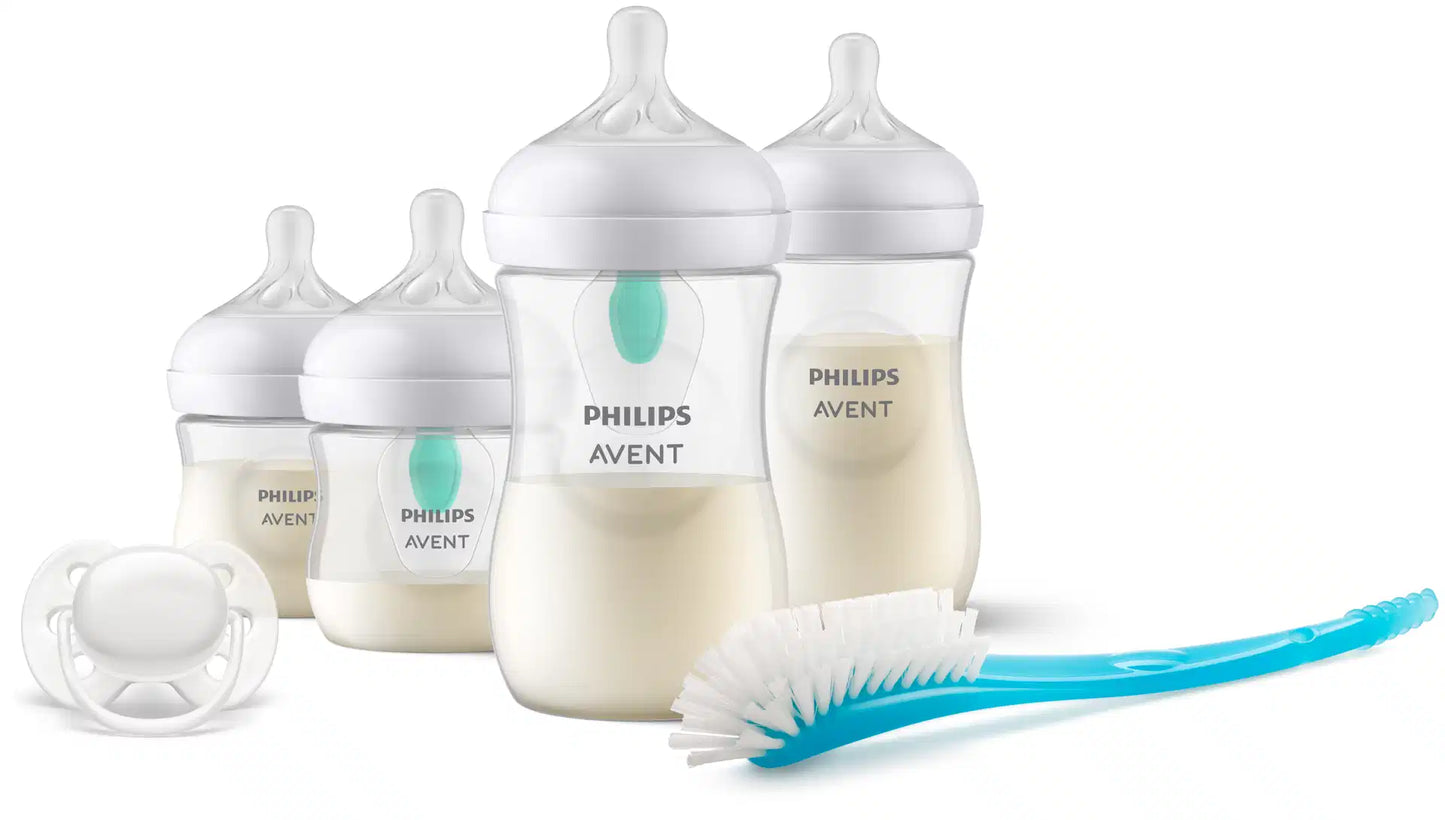 Flaschen-Set: 4 Flaschen, Anti-Reflux, Schnuller undFlaschenbürste