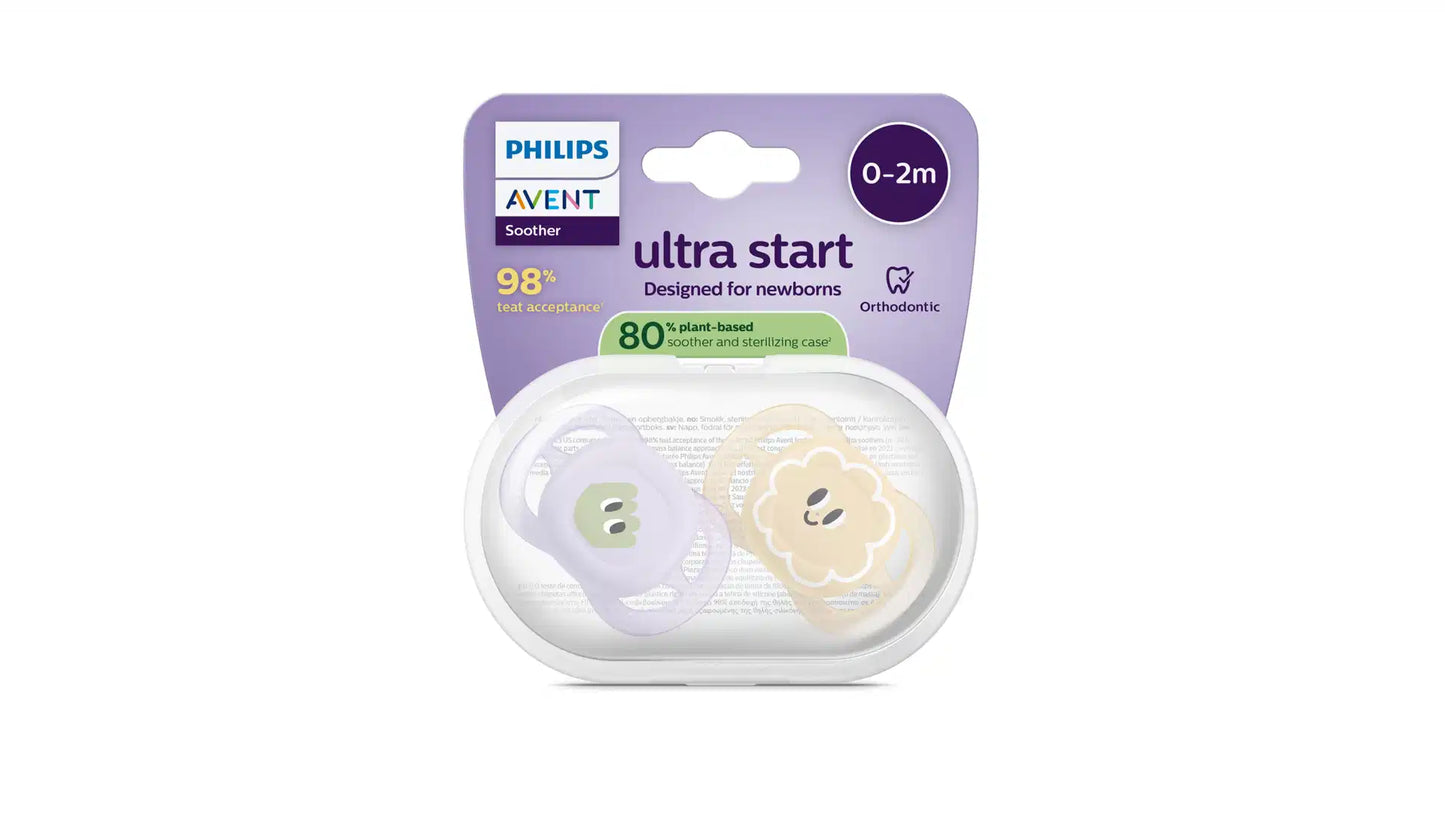 Schnuller 0-2 Monate: lila,beige,Blume
