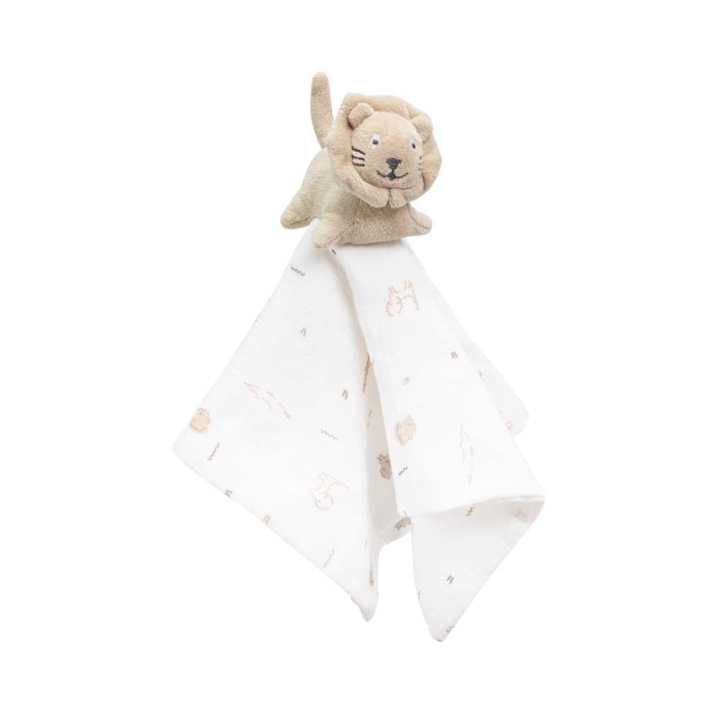 Trois Kilos Sept Kuscheltuch: Löwe: beige, Braun