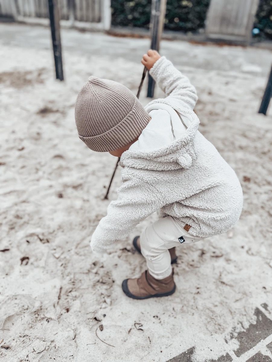Plüschjacke sand