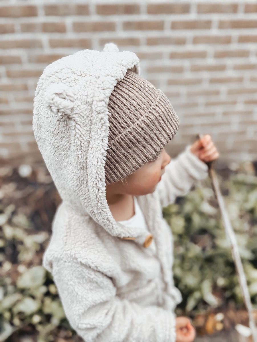 Plüschjacke sand