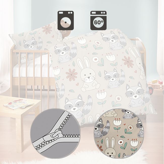 Feinbiber Bettwäsche: Waschbär