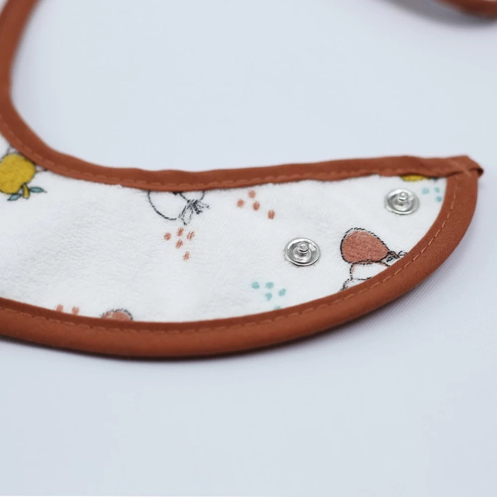 Lätzchen 5 Stück: braun,gelb,Apfel