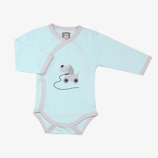 2 Wickelbodys: weiß,mint, Hund